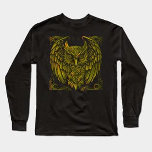 Vintage Steampunk Owl Long Sleeve T-Shirt